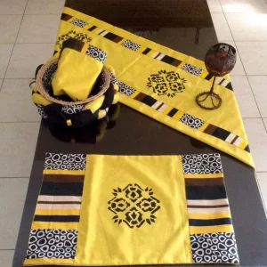 Yellow & Black Mat With Printed Borders