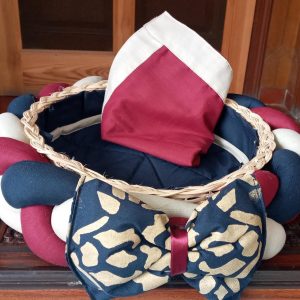 Navy Blue & Maroon Basket