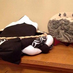 Black & White Basket With Black Bow