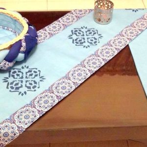 Sky Blue Printed Basket