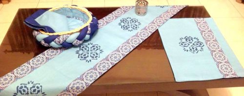Sky Blue Printed Basket