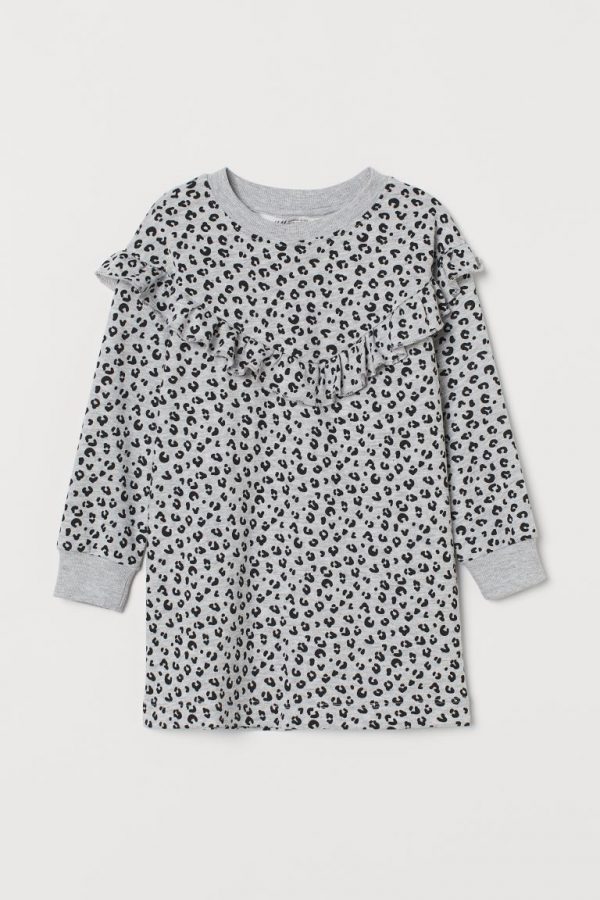 Flounced sweatshirt  dress