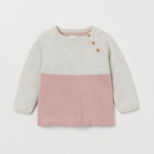 color block knitted jumper