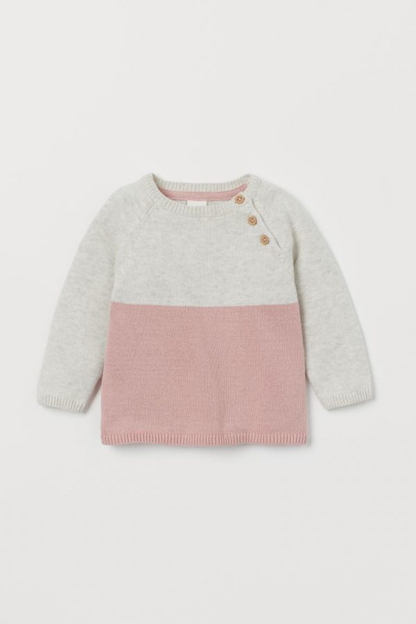 color block knitted jumper