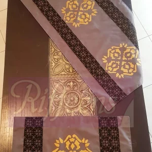 Grey Runner With Screen Printed motif & Screen Printed Patchwork