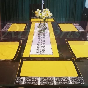 Yellow Mat With Printed Border