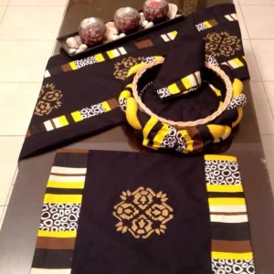 Black & Gold Mat With Printed Borders