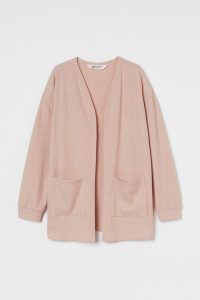 Pink ribbed cardigan