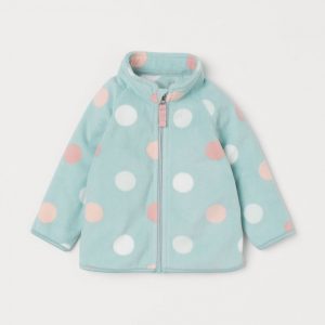 turqoise Patterned fleece jacket