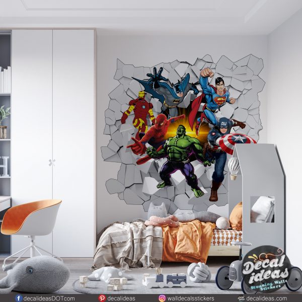 CUSTOMIZATION: This Superhero Avengers wall sticker is custom-made, so any size request can also be accepted.