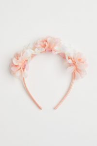 Floral Alice band - peach