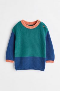 color block knitted jumper