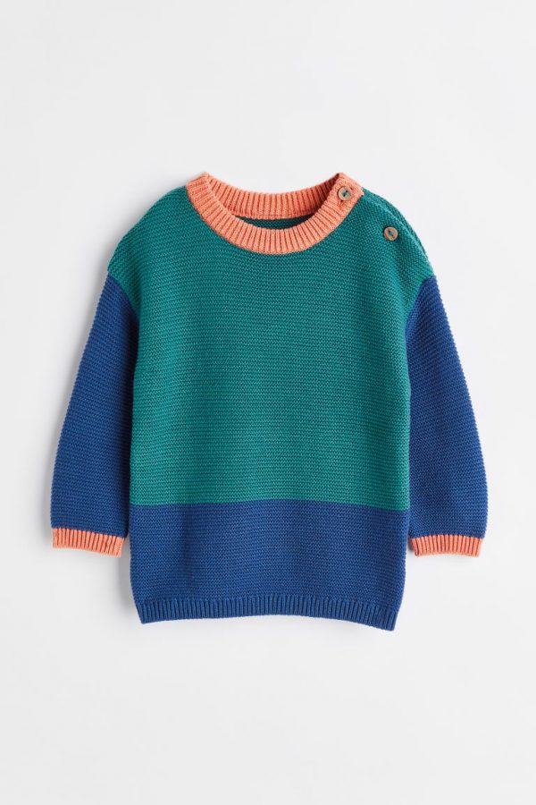 color block knitted jumper