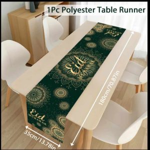 Eid Mubarak Table Runner - Green