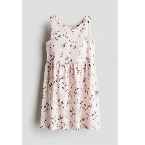 Patterned Dress - Light pink/floral