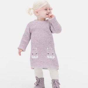 Unicorn Knit Woolen Dress and Leggings Set