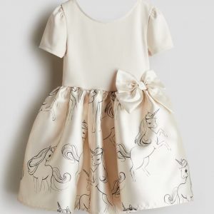 Flared-Skirt Dress - Cream/Unicorn