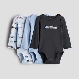 3-Pack Printed Jersey Bodysuits
