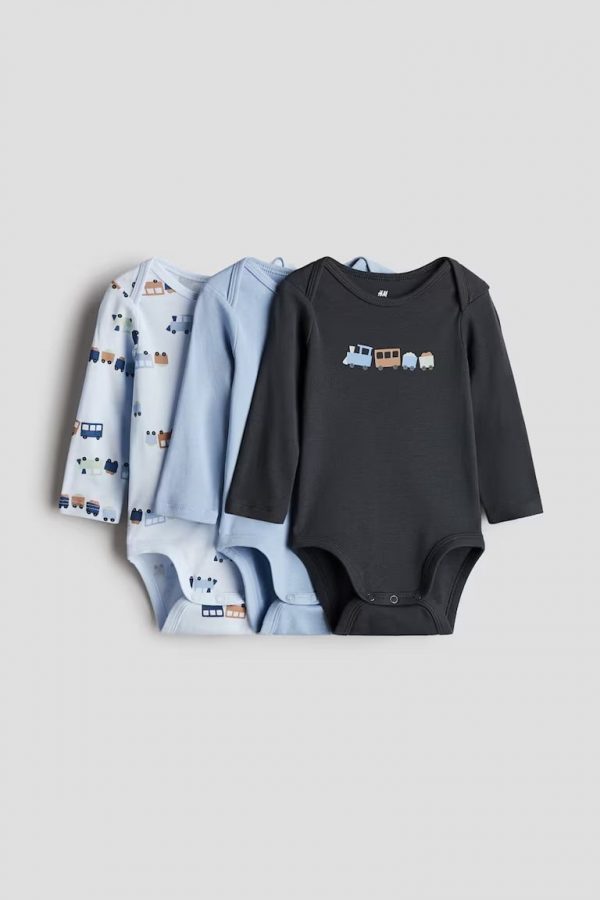 3-Pack Printed Jersey Bodysuits