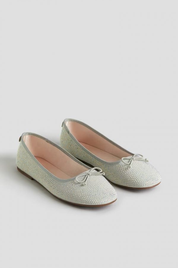 Ballet Pumps - Light greige/Rhinestones