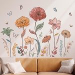 Boho Floral Wall Stickers Set