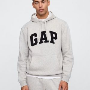 Relaxed Gap Logo Hoodie - Gray