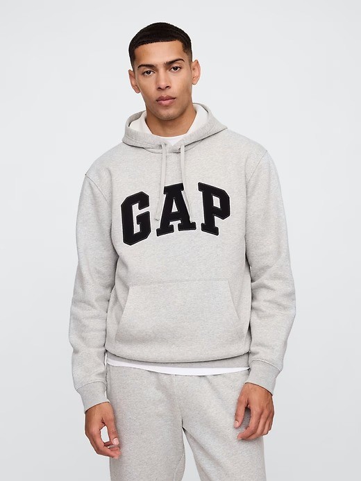 Relaxed Gap Logo Hoodie - Gray
