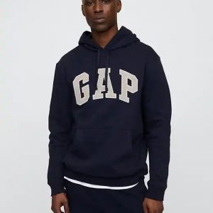 Relaxed Gap Logo Hoodie - Navy Blue