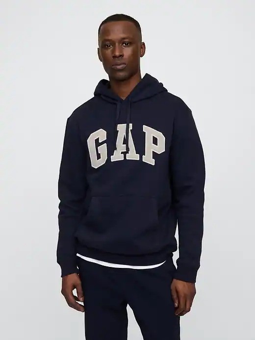 Relaxed Gap Logo Hoodie - Navy Blue
