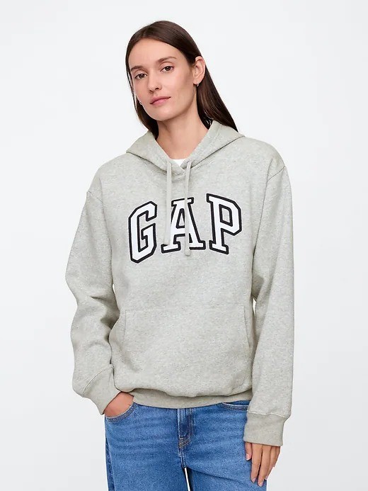 Gap Logo Hoodie - Light Heather Gray