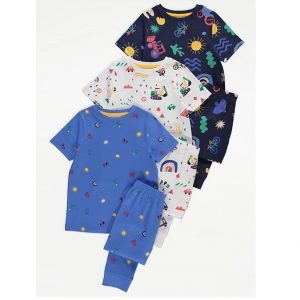 Blue Fun Vehicles Pyjamas 3 Pack