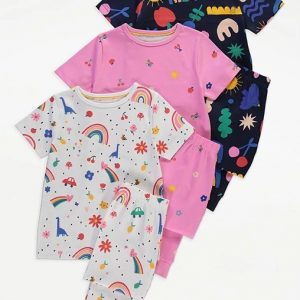 Bright and Fun Short Sleeve Pyjamas 3 Pack