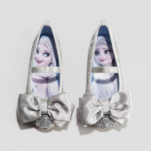 Glittery Ballet Pumps - Silver/Frozen