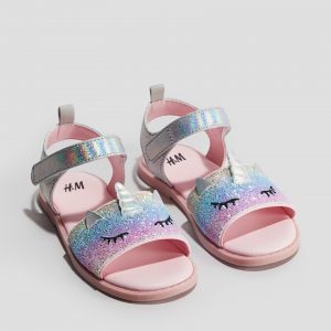Unicorn Appliquéd Sandals