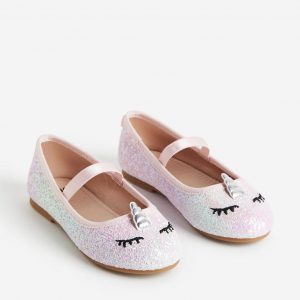 Appliquéd Ballet Pumps - Unicorn