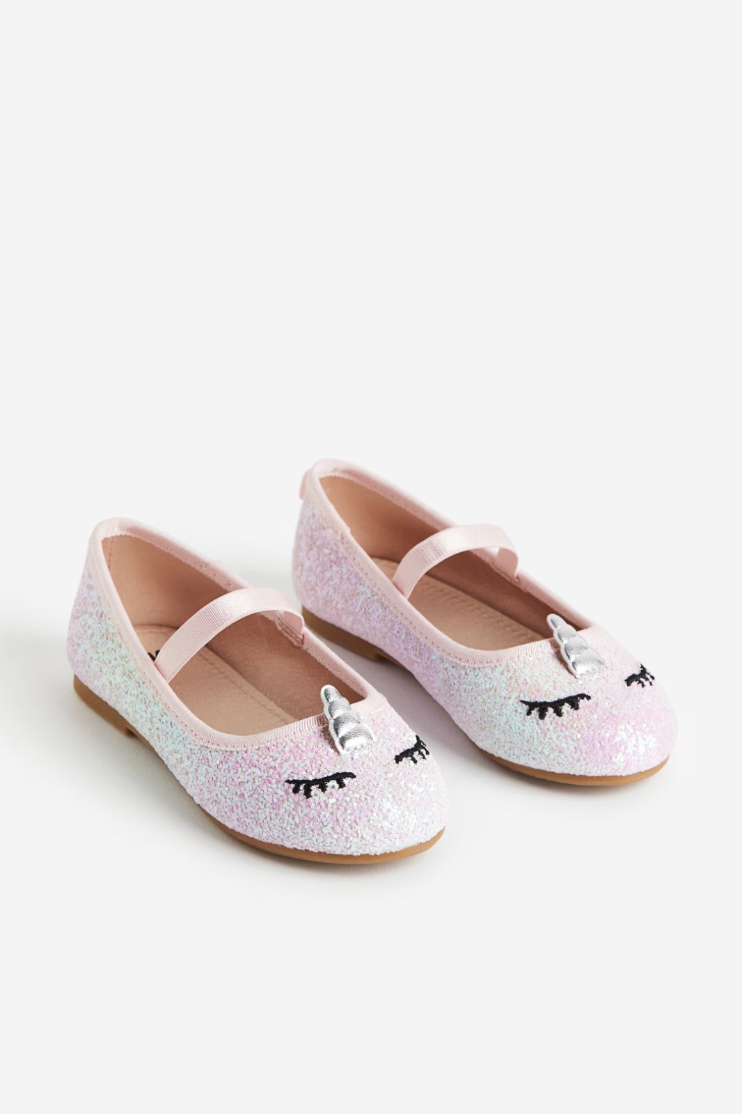 AppliquƩd Ballet Pumps - Unicorn