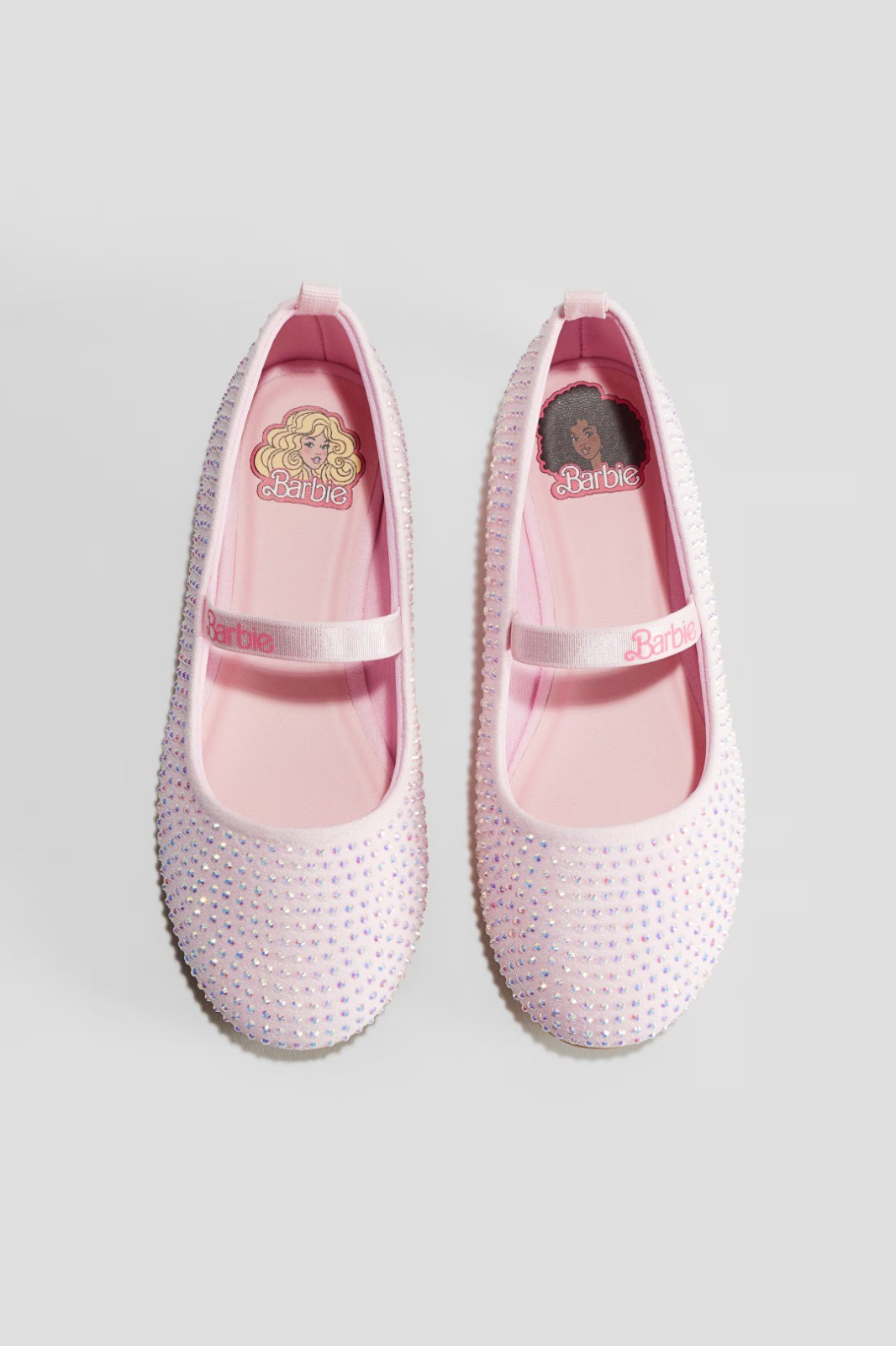 Glittery Ballet Pumps - Light pink