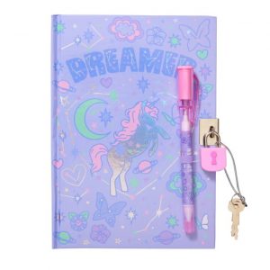 A5 Lockable Notebook With Spy Pen - Purple