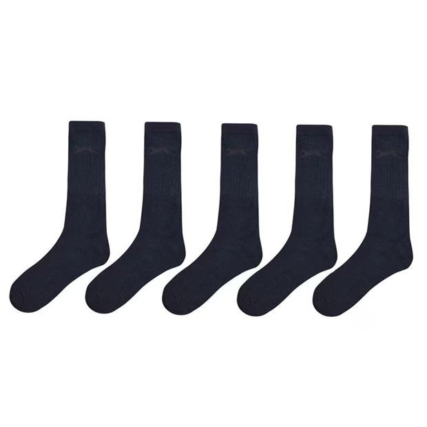 Slazenger 5 pk Crew Socks - Black