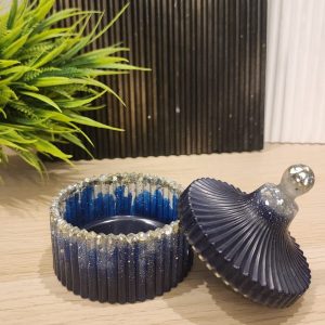 Resin Trinket Box - Navy Blue