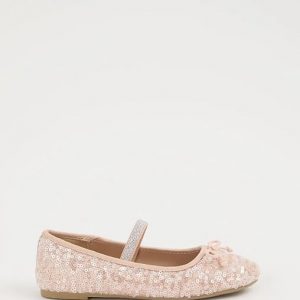 Pale Pink Sequin Ballet Shoes