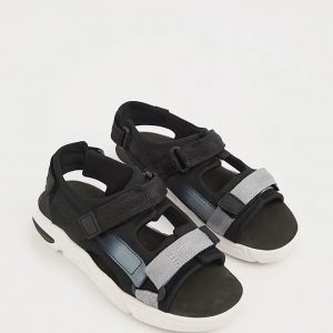 Black Double Strap Sandals