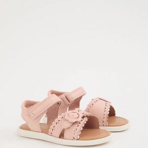 Pink Heart Buckle Sandals