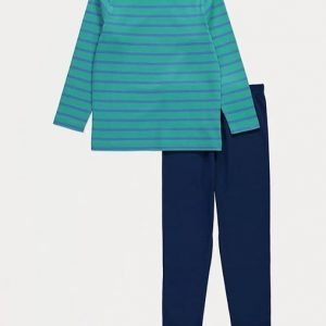 Blue Striped Long Sleeve Pyjamas