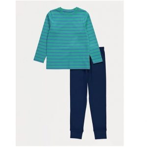 Blue Striped Long Sleeve Pyjamas