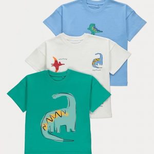 Dinosaur Graphic T Shirts 3 Pack