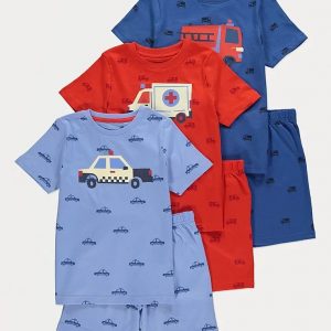 Car Print Short Pyjamas 3 Pack