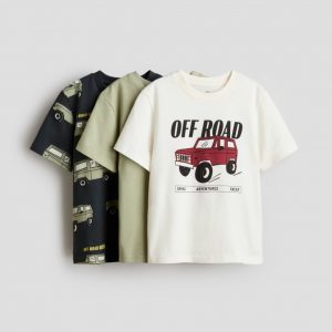 3-pack printed T-shirts