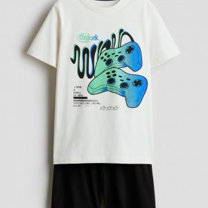 Cotton Jersey Shorts Set