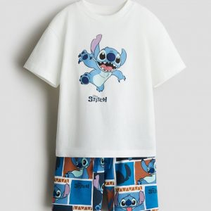 2-Piece Printed Set/White